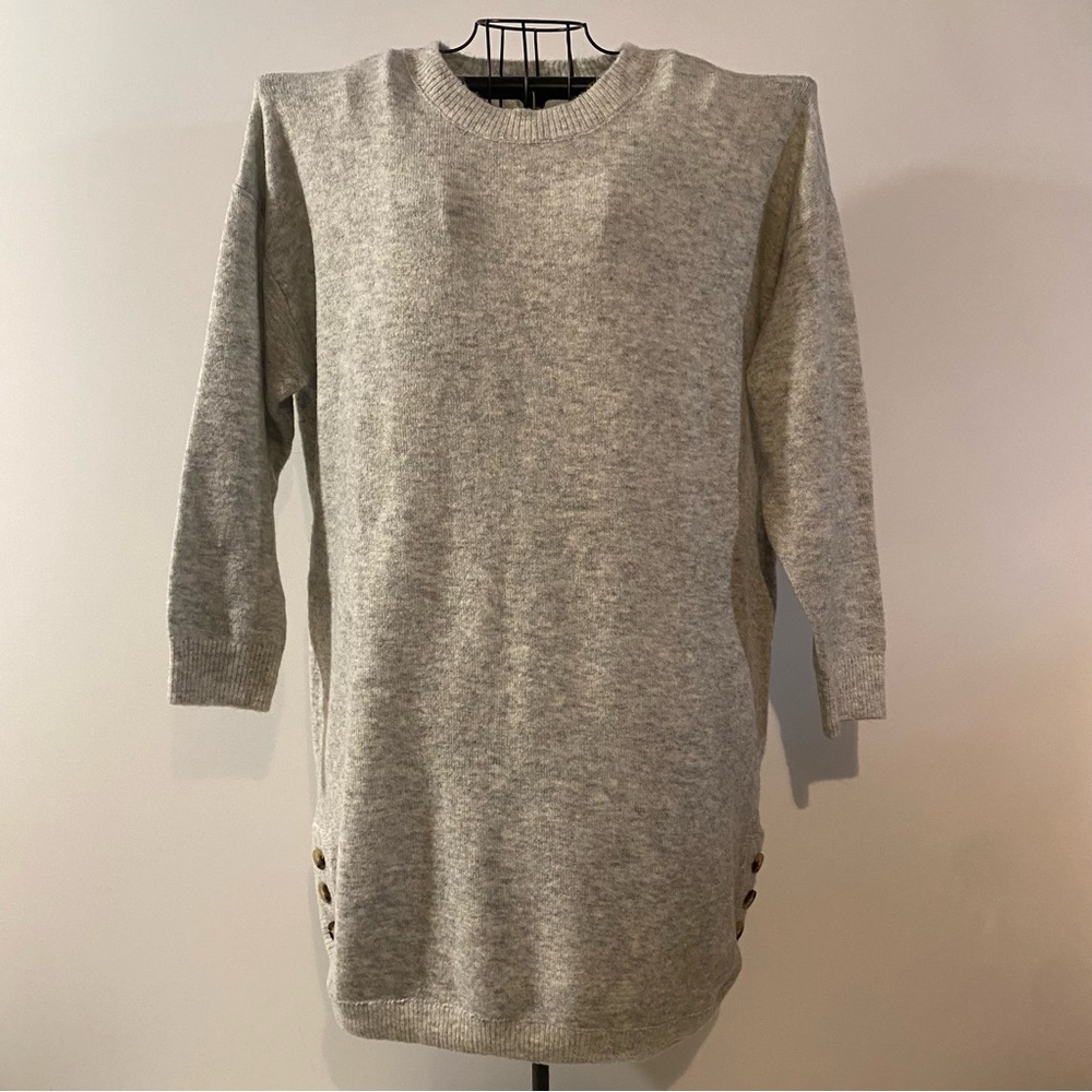 Shop The Mint Feeling Your Best Heather Gray Sweater Dress Size L